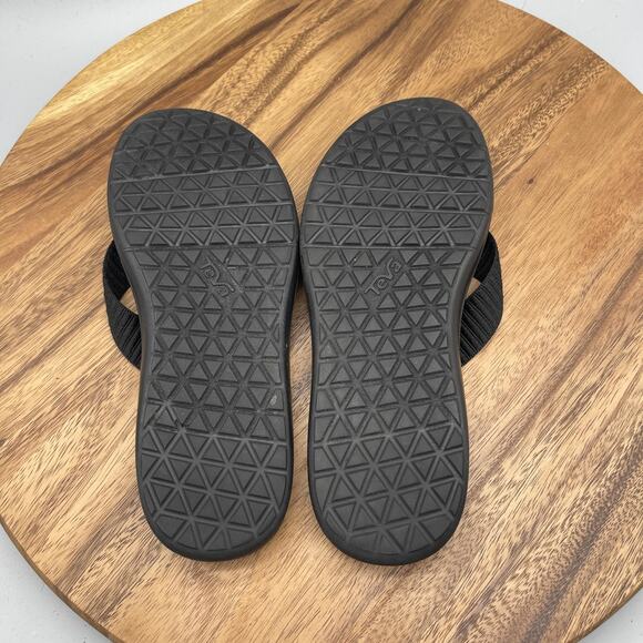 Teva Voya Sandals Womens 8 Black Flip Flop Comfort Thong Casual Beach Summer - Picture 7 of 8